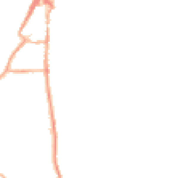 Night-time road noise heatmap for LA22 0AS