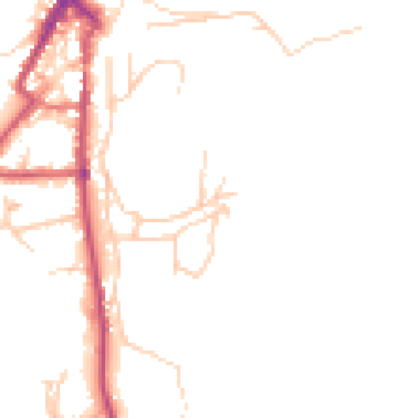 Daytime road noise heatmap for LA22 0AX