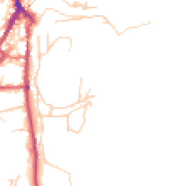 Daytime road noise heatmap for LA22 0AY