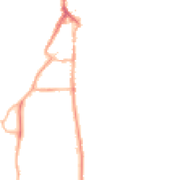 Night-time road noise heatmap for LA22 0BA