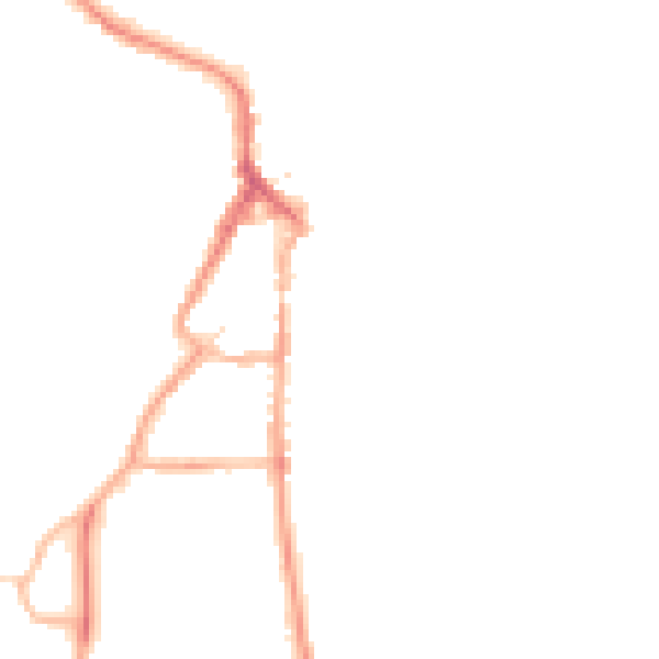 Night-time road noise heatmap for LA22 0BD