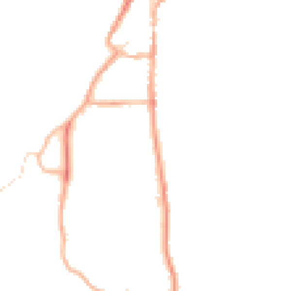 Night-time road noise heatmap for LA22 0DQ