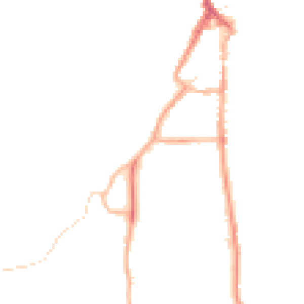 Night-time road noise heatmap for LA22 0EF