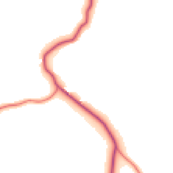 Daytime road noise heatmap for LA22 0HZ