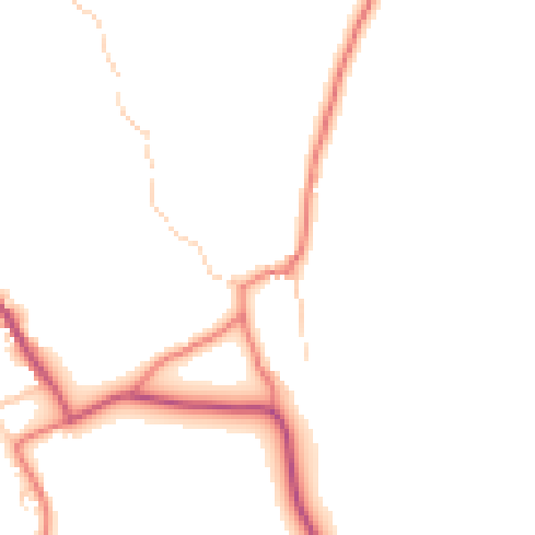 Daytime road noise heatmap for LA22 0JS