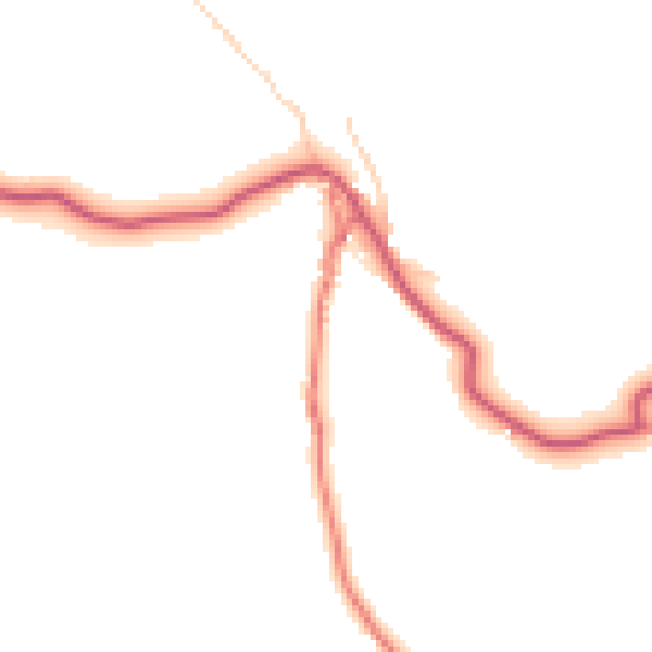 Daytime road noise heatmap for LA22 0LH