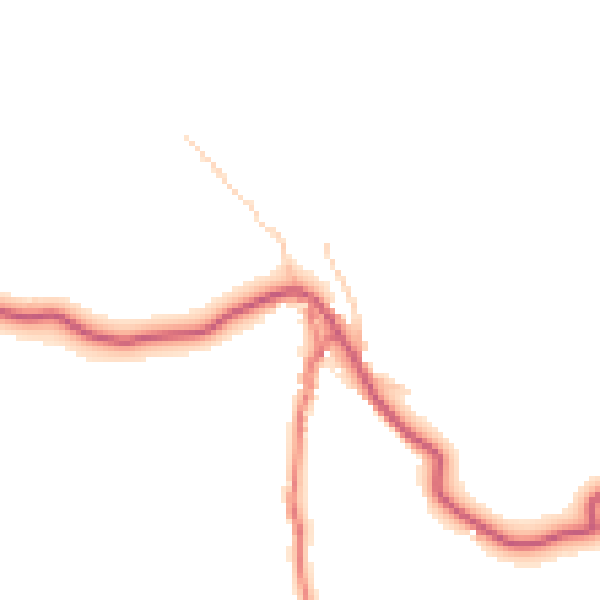 Daytime road noise heatmap for LA22 0LQ