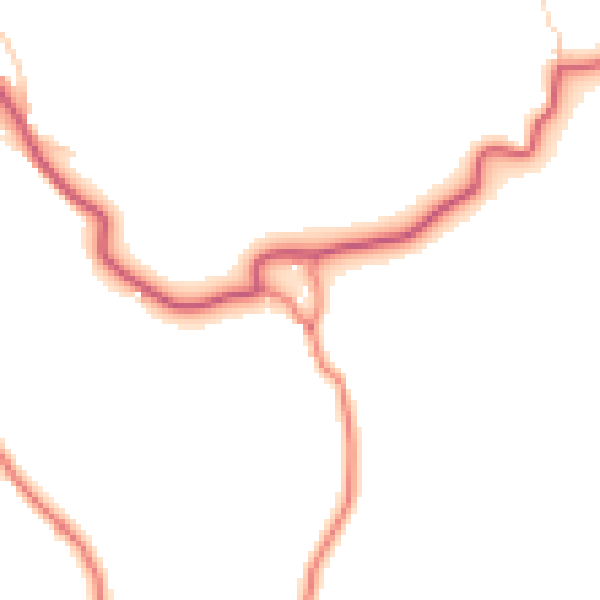 Daytime road noise heatmap for LA22 0LW