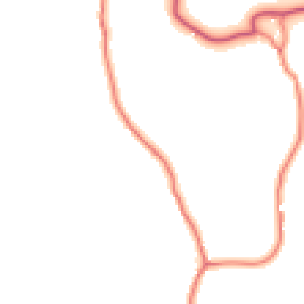 Daytime road noise heatmap for LA22 0LX
