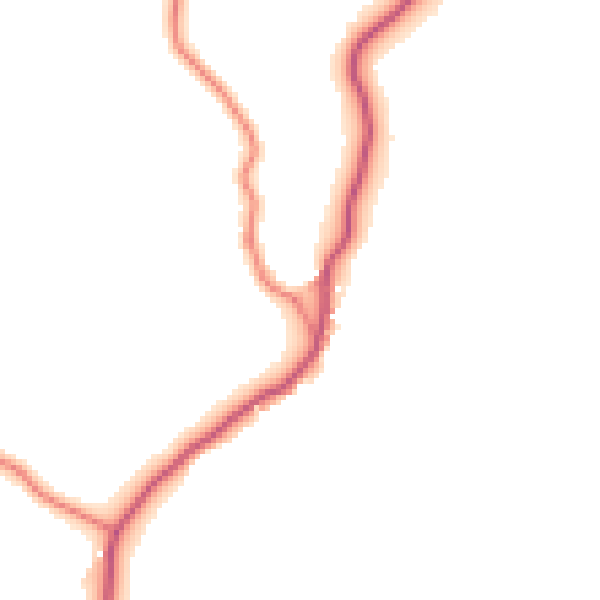 Daytime road noise heatmap for LA22 0NH