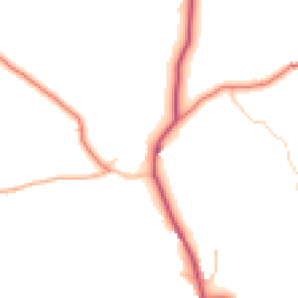 Daytime road noise heatmap for LA22 0NN