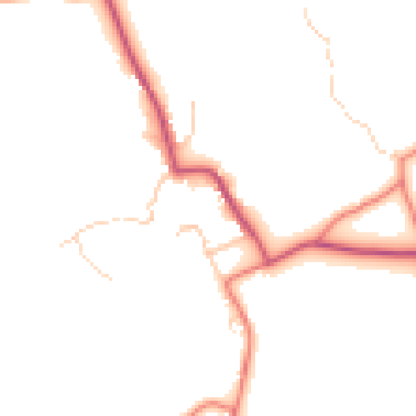 Daytime road noise heatmap for LA22 0NX