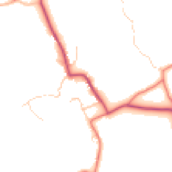 Daytime road noise heatmap for LA22 0QP