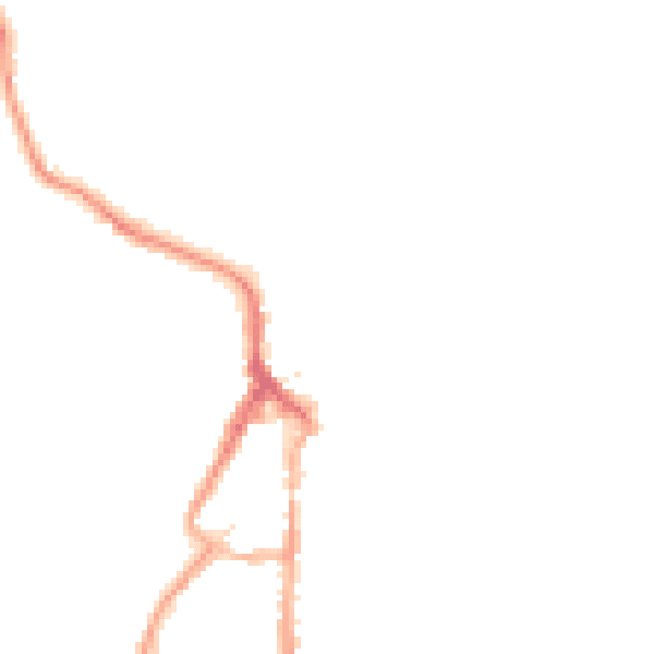 Night-time road noise heatmap for LA22 9EB
