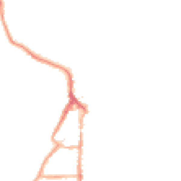 Night-time road noise heatmap for LA22 9EF
