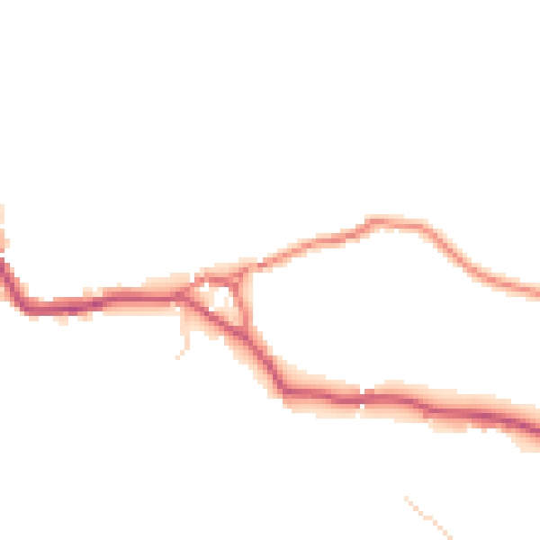 Daytime road noise heatmap for LA22 9JG