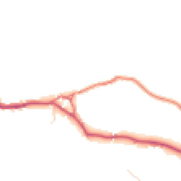 Daytime road noise heatmap for LA22 9JQ