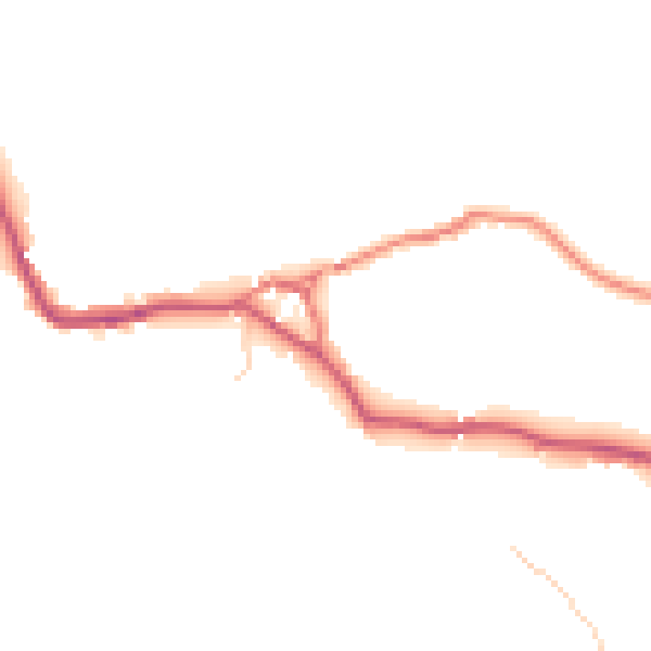 Daytime road noise heatmap for LA22 9JT