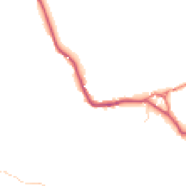 Daytime road noise heatmap for LA22 9JW