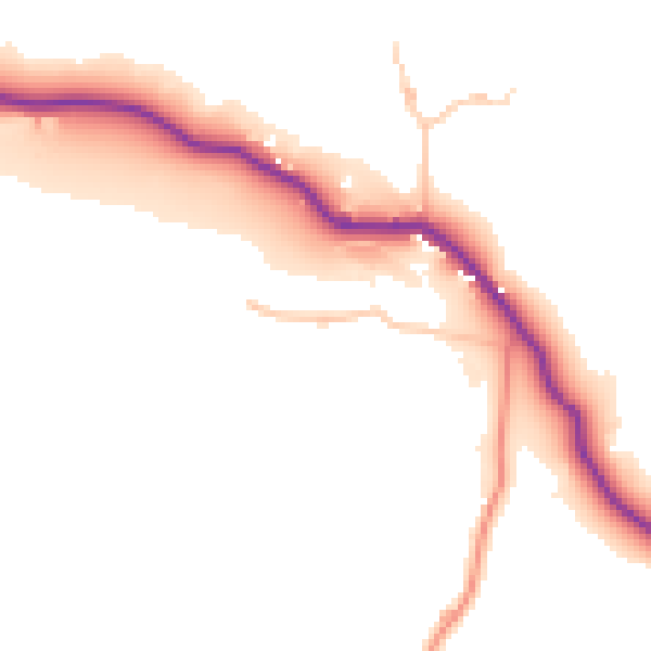 Daytime road noise heatmap for LA22 9LW