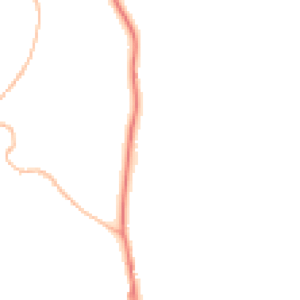 Night-time road noise heatmap for LA22 9QF