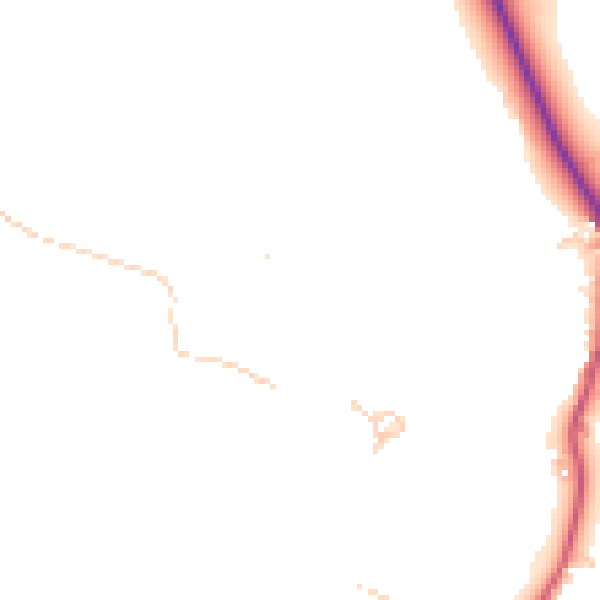 Daytime road noise heatmap for LA22 9QR