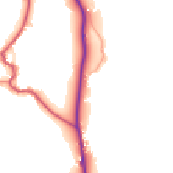 Daytime road noise heatmap for LA22 9QY