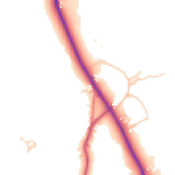 Daytime road noise heatmap for LA22 9RG