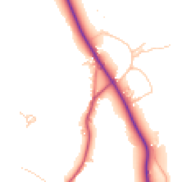 Daytime road noise heatmap for LA22 9RQ