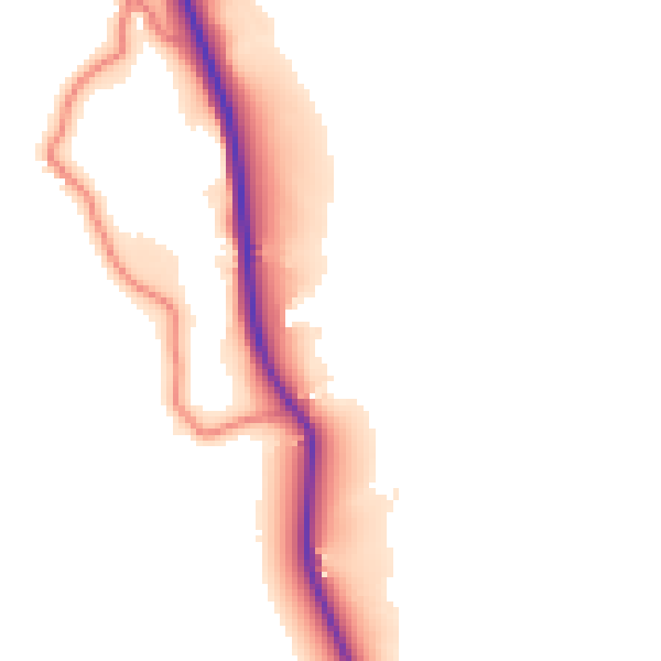 Daytime road noise heatmap for LA22 9RU