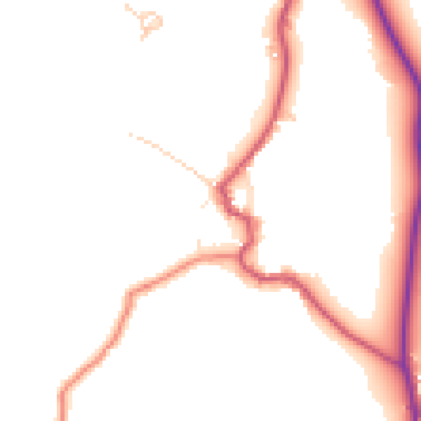 Daytime road noise heatmap for LA22 9ST