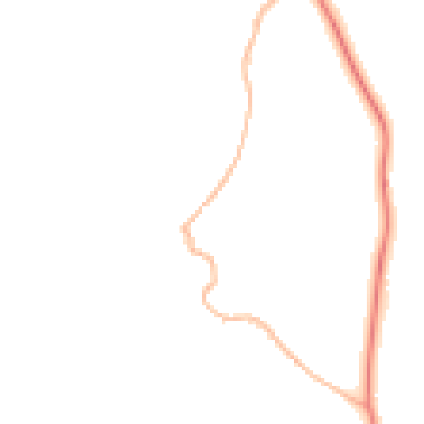Night-time road noise heatmap for LA22 9SY