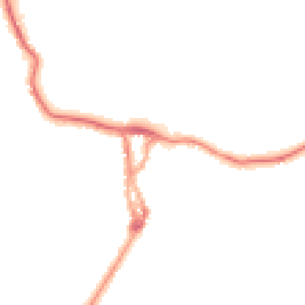 Night-time road noise heatmap for LA23 1AD