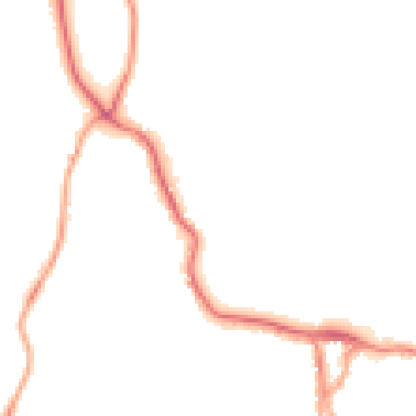 Night-time road noise heatmap for LA23 1AR