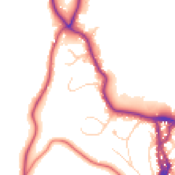 Daytime road noise heatmap for LA23 1AU