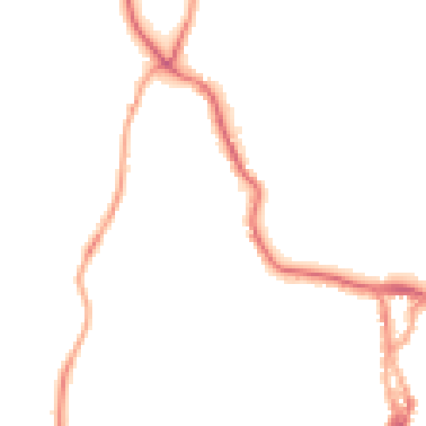 Night-time road noise heatmap for LA23 1AU