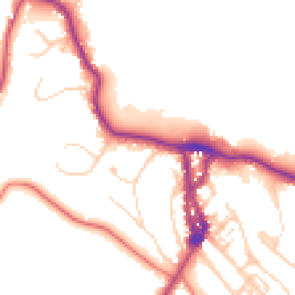 Daytime road noise heatmap for LA23 1BA