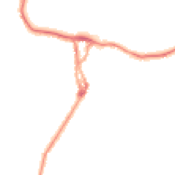 Night-time road noise heatmap for LA23 1BH