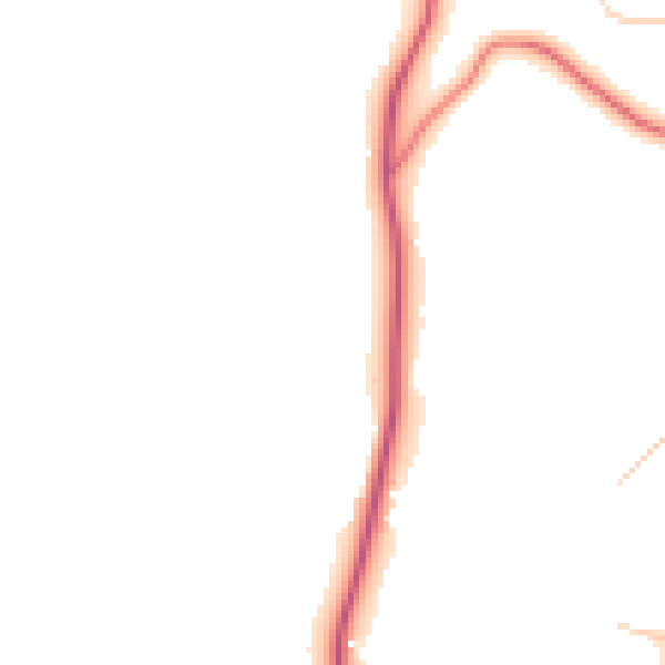 Daytime road noise heatmap for LA23 1BW