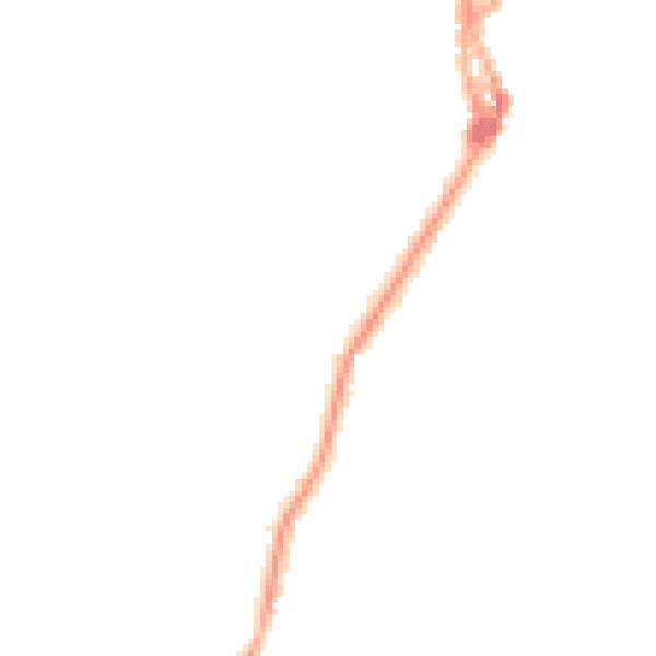 Night-time road noise heatmap for LA23 1DG