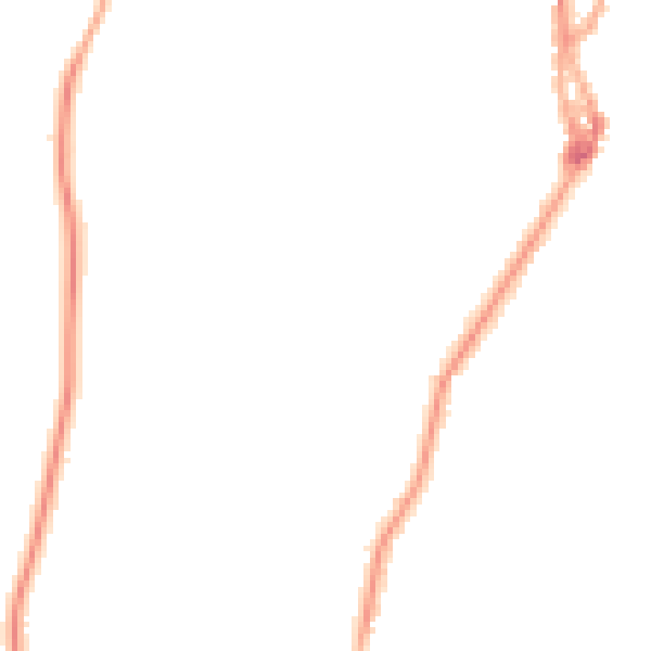 Night-time road noise heatmap for LA23 1DH