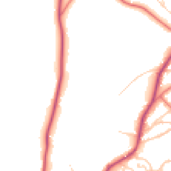 Daytime road noise heatmap for LA23 1DN