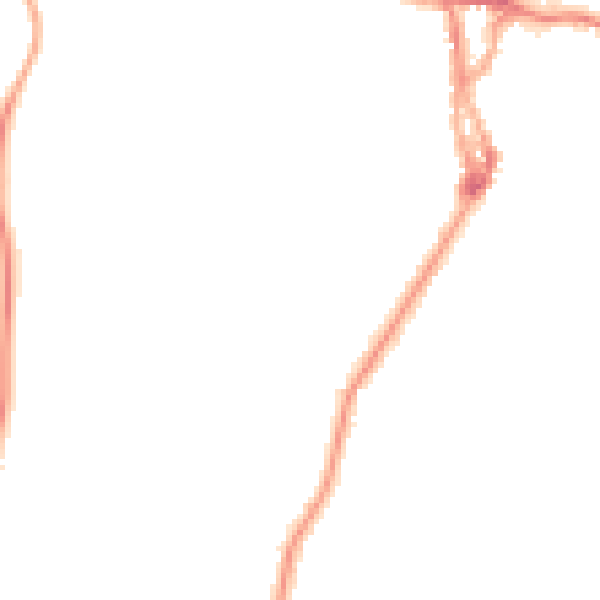 Night-time road noise heatmap for LA23 1DQ