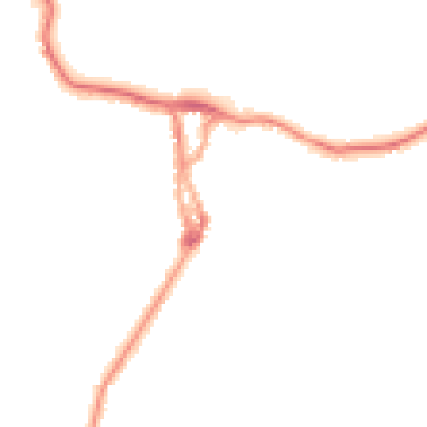 Night-time road noise heatmap for LA23 1DS