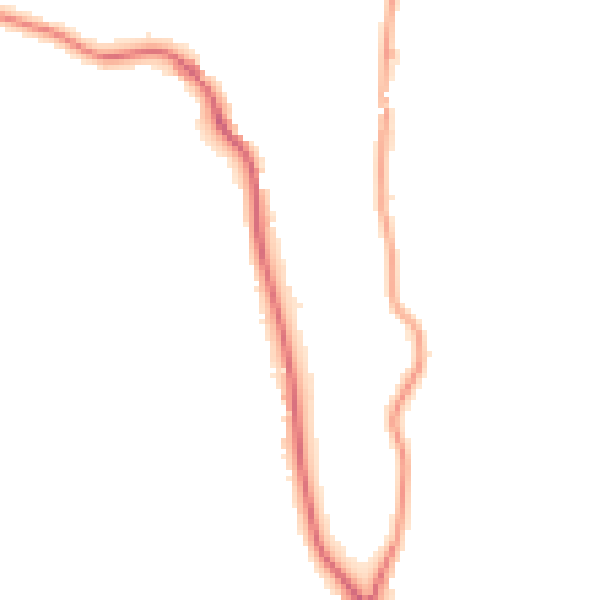 Night-time road noise heatmap for LA23 1HG