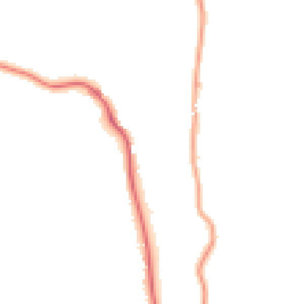 Night-time road noise heatmap for LA23 1HJ
