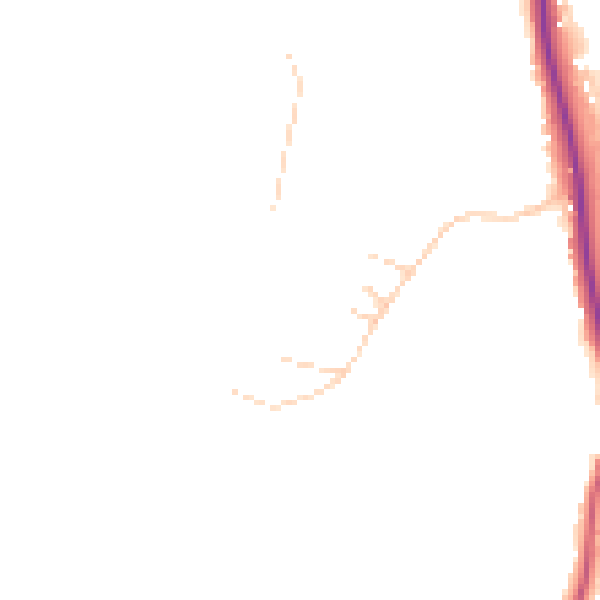 Daytime road noise heatmap for LA23 1HZ
