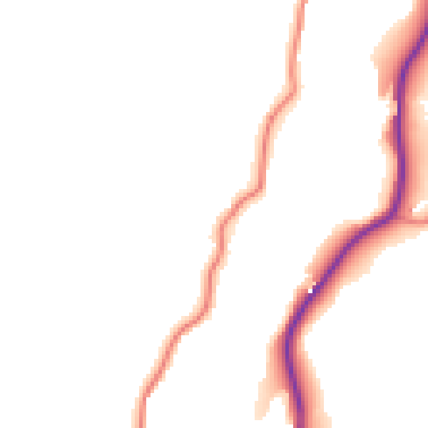 Daytime road noise heatmap for LA23 1LA