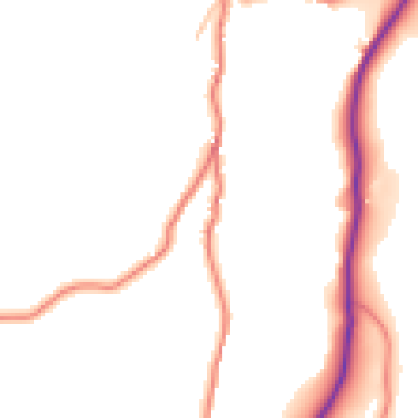 Daytime road noise heatmap for LA23 1LB