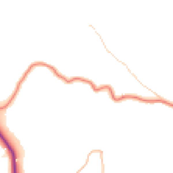 Daytime road noise heatmap for LA23 1LX